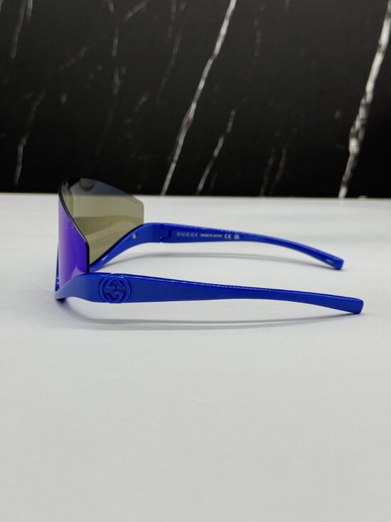 NEW GUCCI GG1650S 010 SUNGLASSES BLUE SHIELD UNISEX GUCCI EYEWEAR main image 5